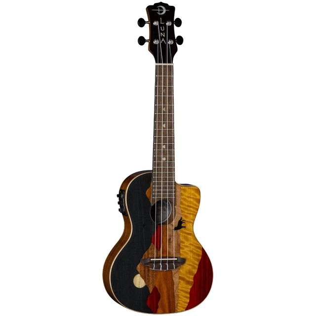 Luna Guitars Vista Wolf Tropical Wood Concert Acoustic-Electric Ukulele Gloss Luna Guitars Vista Wolf Tropical Wood Concert Acoustic-Electric Ukulele Gloss