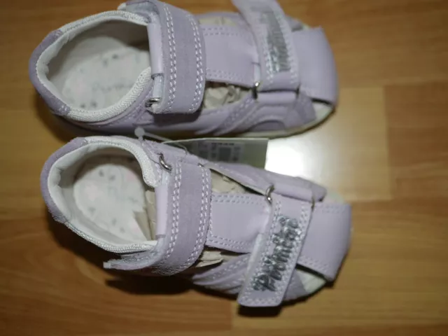 PRIMIGI Mädchen  Geschlossene Sandalen Sommerschuhe, Silber,Lila Gr 22 Neu