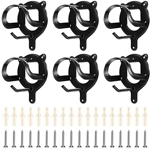 6 Counts Horse Bridle Rack Bracket Hooks Tack Storage Hanger Metal Bridle Black