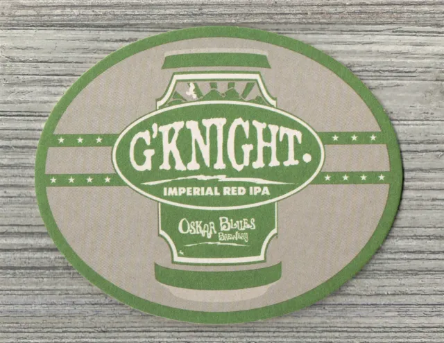 Oskar Blues Brewery G'Knight Imperial Red IPA Beer Coaster-Longmont CO-OV10