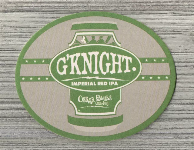 Oskar Blues Brewery G'Knight Imperial Red IPA Beer Coaster-Longmont CO-OV10