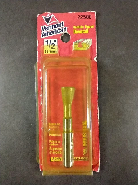 Vermont American 22500 1/2" Carbide Tipped Dovetail Router Bit NEW