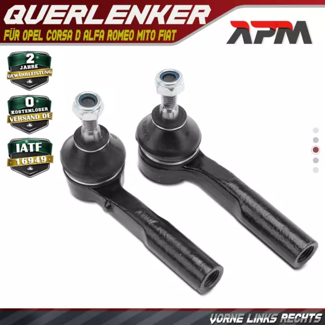 2x Spurstangenkopf Spurstangen Vorderachse für Opel Corsa D Alfa Romeo Mito Fiat