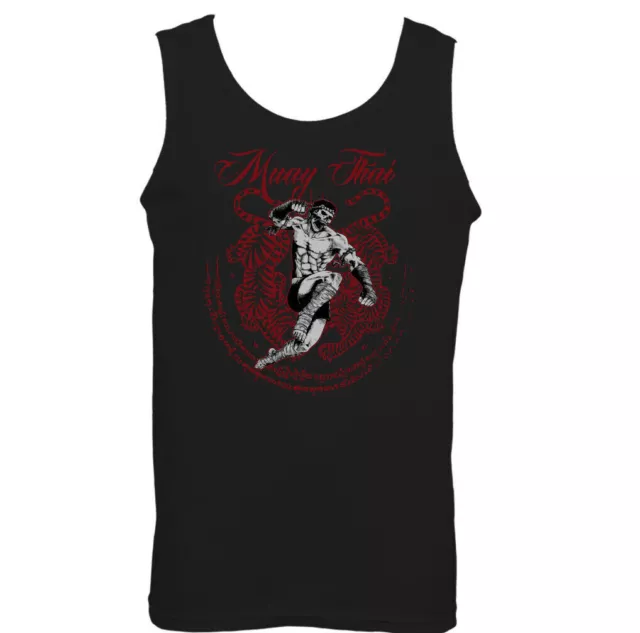 MUAY THAI VEST MMA UFC Mixed Martial Arts Training Top Gym Gift Tee Gloves