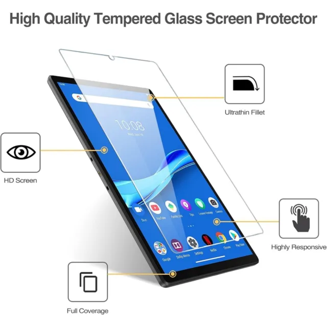 For Lenovo Tab M10 2nd 3rd Gen Plus M8 4th 9H HD Tempered Glass Screen Protector 2