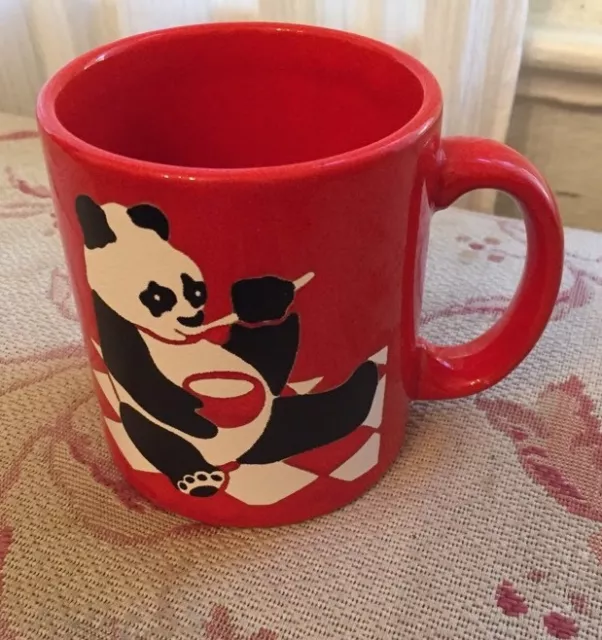 Waechtersbach Mug Cup Red Panda West Germany 3.5" Gear Coffee Tea Rare