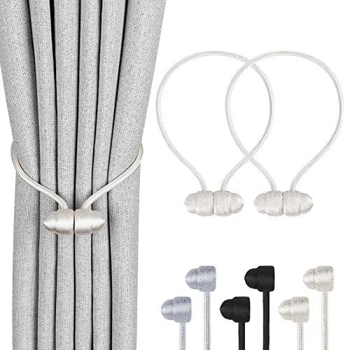 2PCS Magnetic Curtain Tie Backs Clips Ball Buckle Holder Home Window Decor Gift