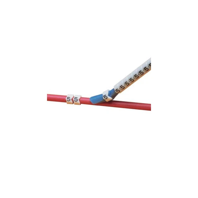 Panduit Pre-Printed Clip-On Wire Markers Legends 0-9 Black/White 300Pk PCA1109