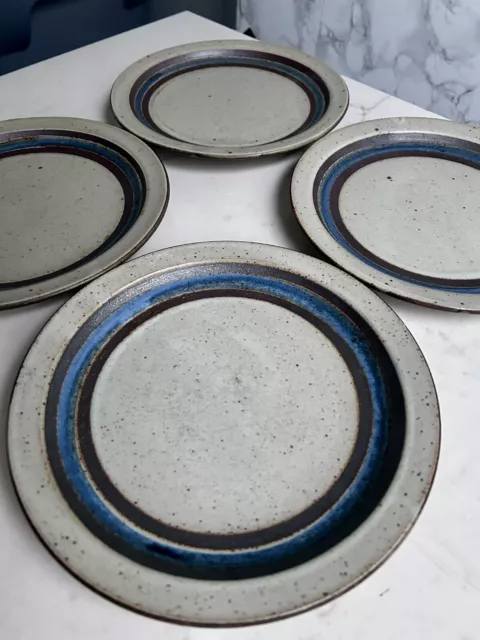 Vintage Mid century MCM Otagiri Horizon Salad Plates Set Of 4 Japan Stoneware