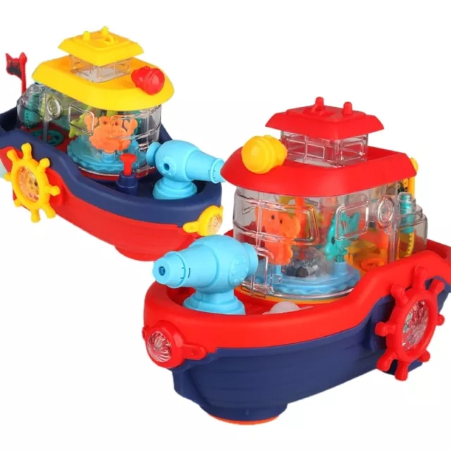 Electric Toy Powered Ship with Sound & Light for 3+ Years Old Kids