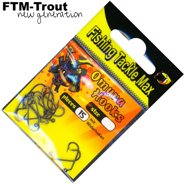 FTM Haken Omura Hooks Jig - 15 Jighaken, Angelhaken, Raubfischhaken, Haken