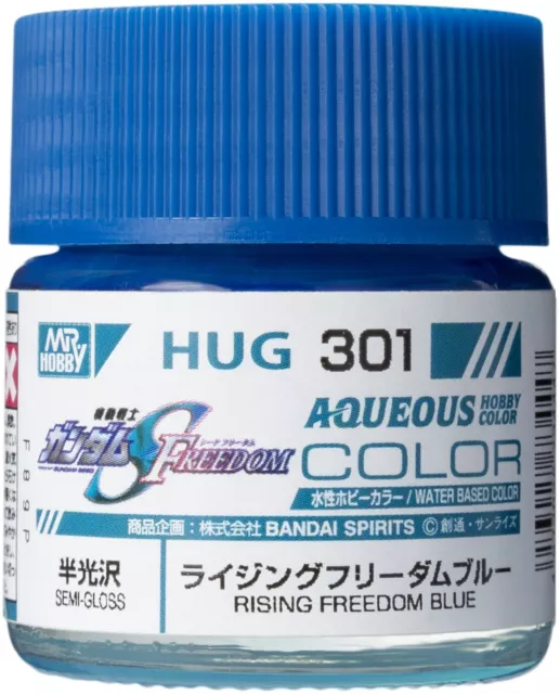 Gunze Mr.Hobby Gundam Seed Destiny Aqueous Color HUG301 Rising Freedom Blue 10ml