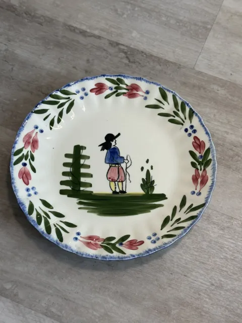 Blue Ridge Southern Potteries French Peasant Man Plate Hand Painted