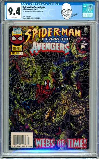 George Perez Pedigree Collection ~ CGC 9.4 Spiderman Team Up 4 Avengers Art
