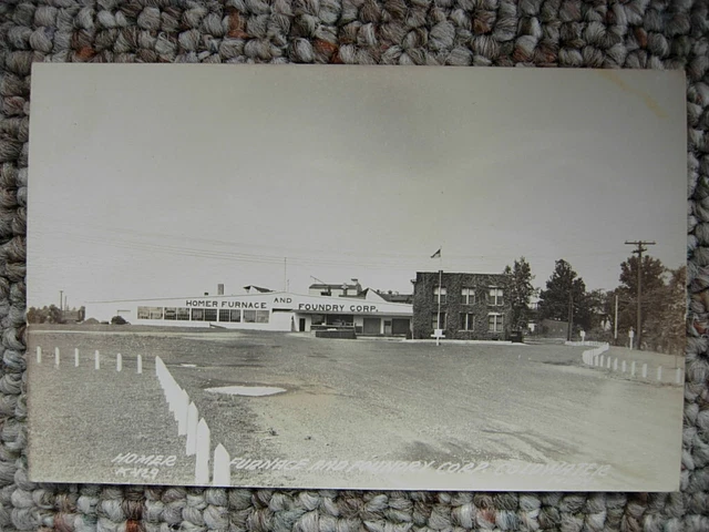 Rppc-Coldwater Mi-Homer Furnace-Foundry Co-Branch County Michigan-Real Photo