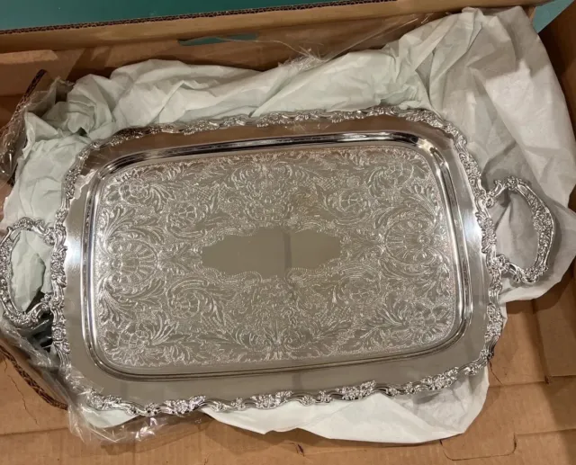 Oneida Silver Plated Plate Tray Heavy Art Deco Vintage