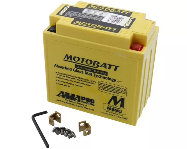 Batterie 12V 11Ah MOTOBATT MB9U, 4 pôles