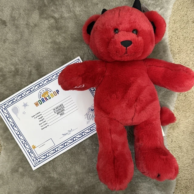 BUILD A BEAR Devilishly Cute Teddy Bear Valentine's Day Red stuffed NEW