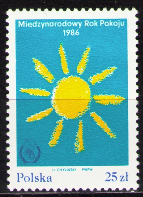 Poland 1986 Sc2716  Mi3018 1v  mnh  Intl. Peace Year