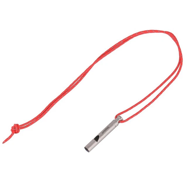 Ultra Léger Titane Sifflet Avec Cordon Camping / Sifflet Urgence Survie Outils