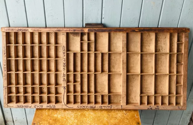 Letterpress Type Case Print Tray Vintage Industrial FREE POSTAGE D1