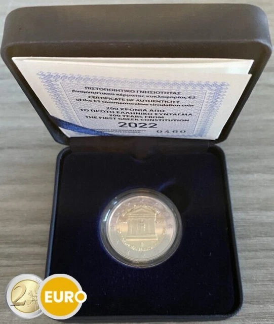 2 euros commémorative Grèce 2022 Constitution grecque BE Proof