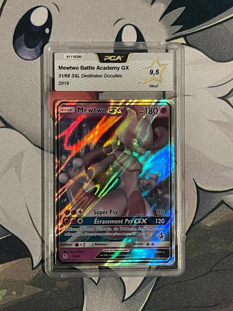 Carte Pokémon Mewtwo GX 31/68 S&L Destinées Occultes PCA 9,5 (Neuf)