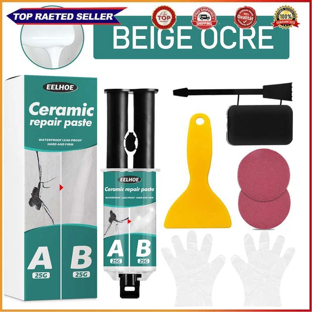 Pasta de reparación de baldosas para bañera adhesivo cerámico grietas AB pegamento accesorios de reparación