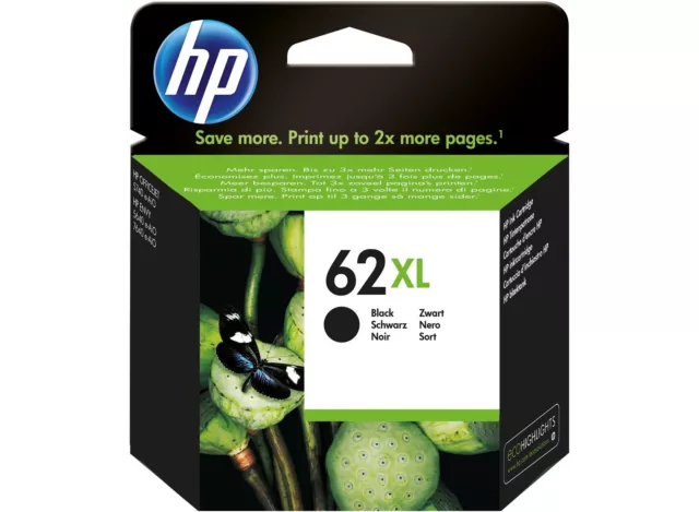 Genuine HP 62XL Black & Colour Ink Cartridge Combo Pack 2