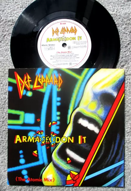 DEF LEPPARD ARMAGEDDON IT ( The Atomic Mix ) 7"   vinyl  single   LEP 4  NEW