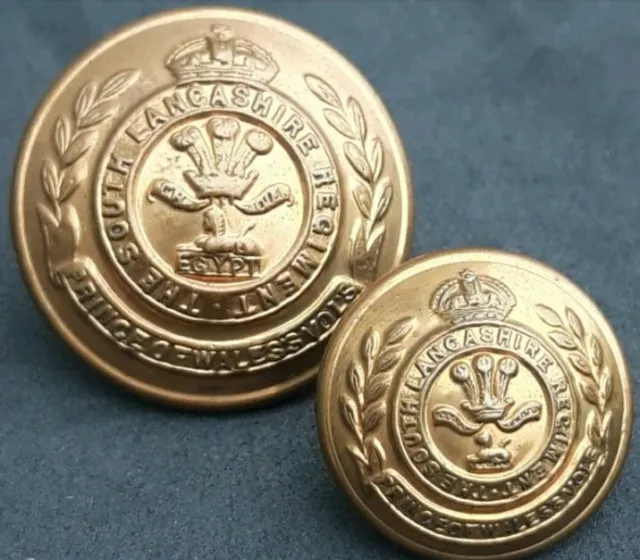 South Lancashire Regiment Officers 26mm & 19mm Military Buttons JR Gaunt