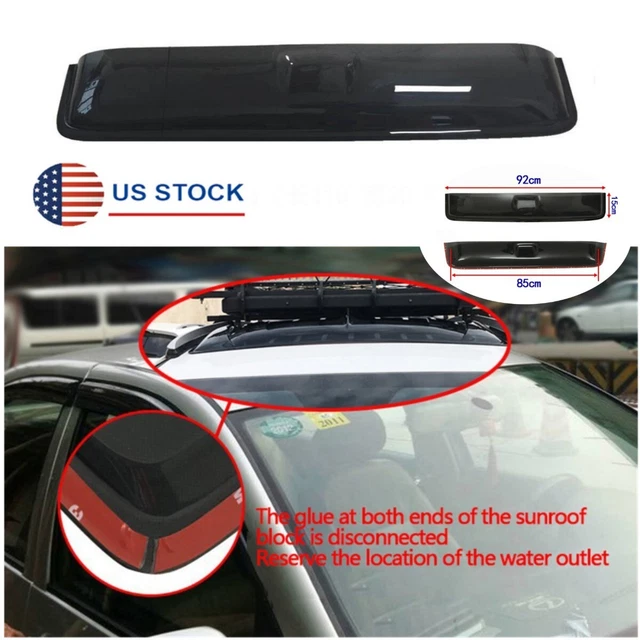 36'' Smoke Car Sunroof Visor Window Vent Wind Deflector Rooftop Vent Cover USA