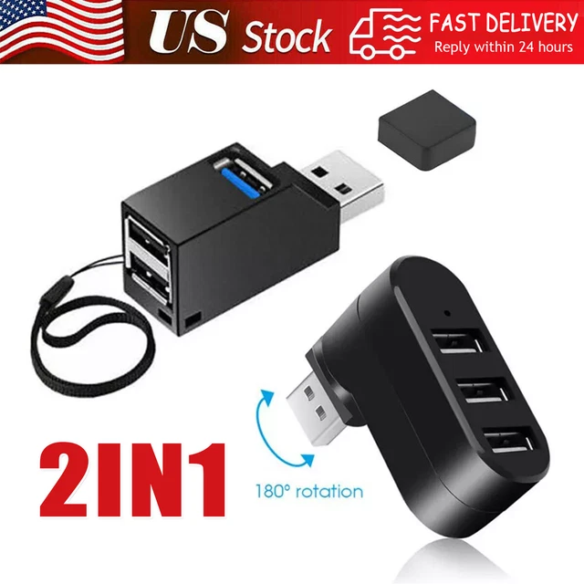 DIFCUL USB 3.0 Hub, 3-Porta Splitter (2 USB 2.0 USB 3.0), Direct