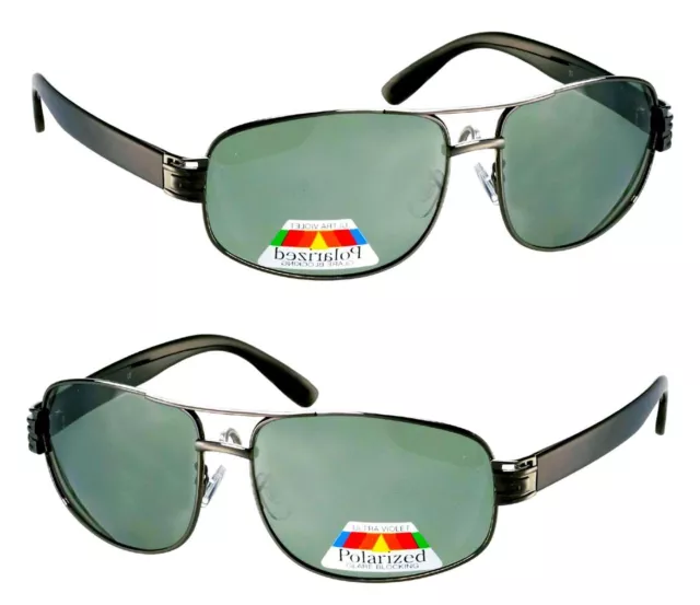 Montana polarisierende Sonnenbrille Damen Herren grüne Gläser schwarze Bügel