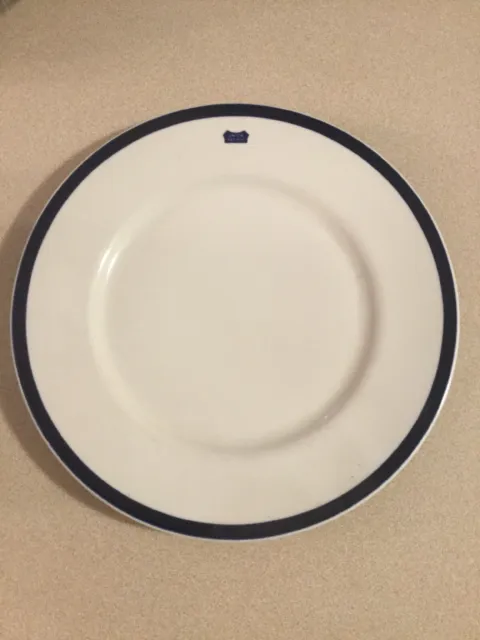 UNION PACIFIC RAILROAD Dinner Plate Sterling China Cobalt Blue Rim - 10 1/2”