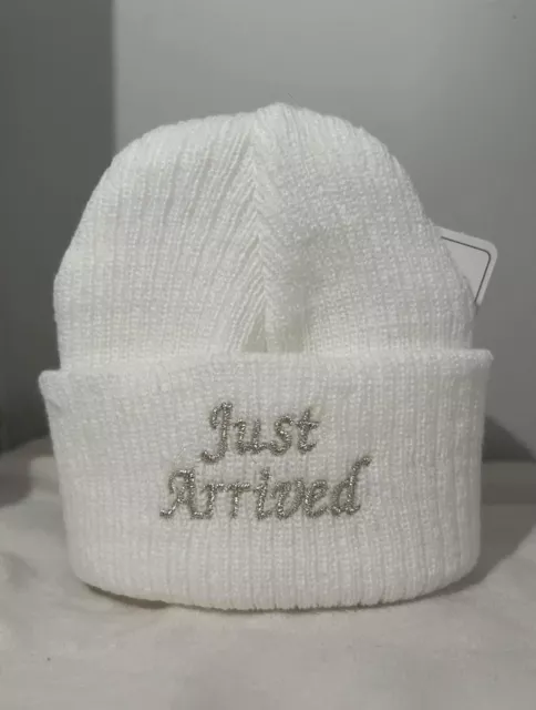 "Cappello bambino neutro per tornare a casa ""appena arrivato"""