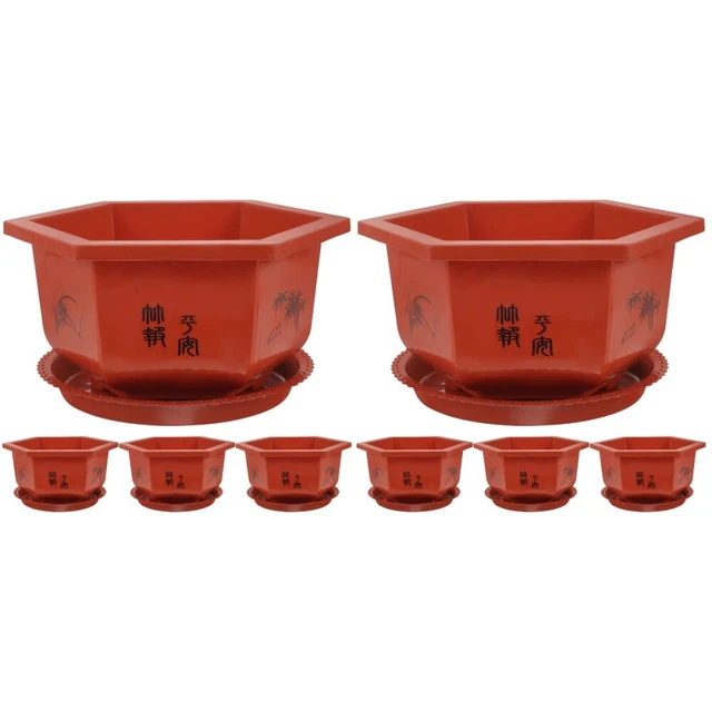 4pcs Bonsai Tray Home Bonsai Pot Plants Bonsai Flowers Home Decor