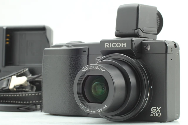 [Exc+++++] Ricoh GX200 12.1MP Compact Digital Camera Black VF-1 Kit From JAPAN