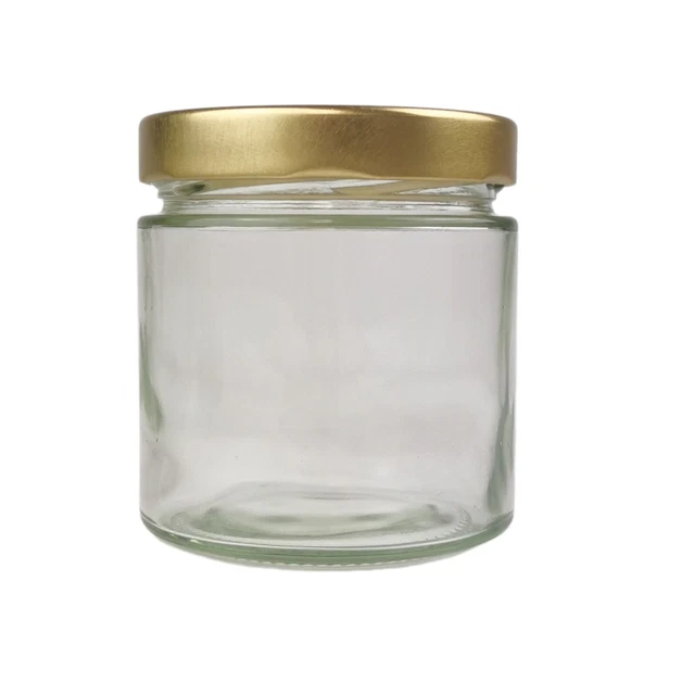 52x DEEP Twist Off Honigglas 500 g mit Metalldeckel Rundglas Gläser für Honig
