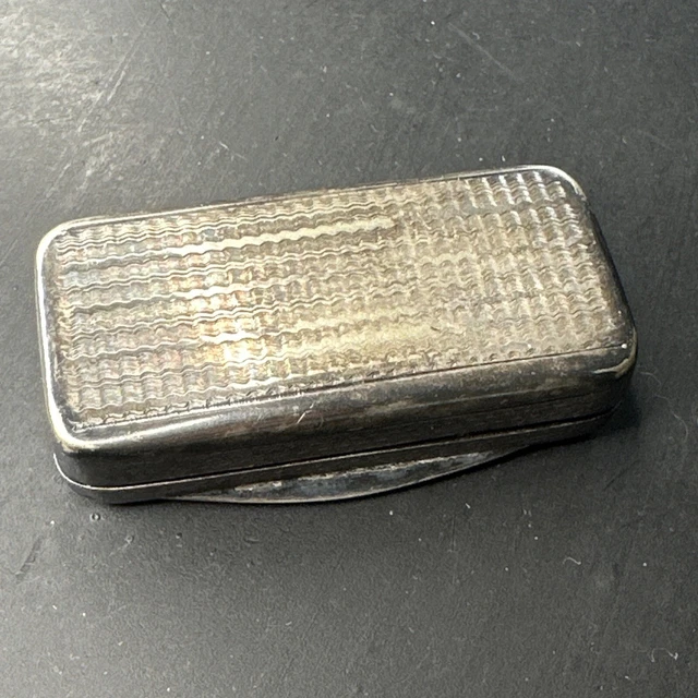 Boîte Ancienne Pilulier/poudrier En Argent Massif - Décor Angelots - Objet De Vitrine