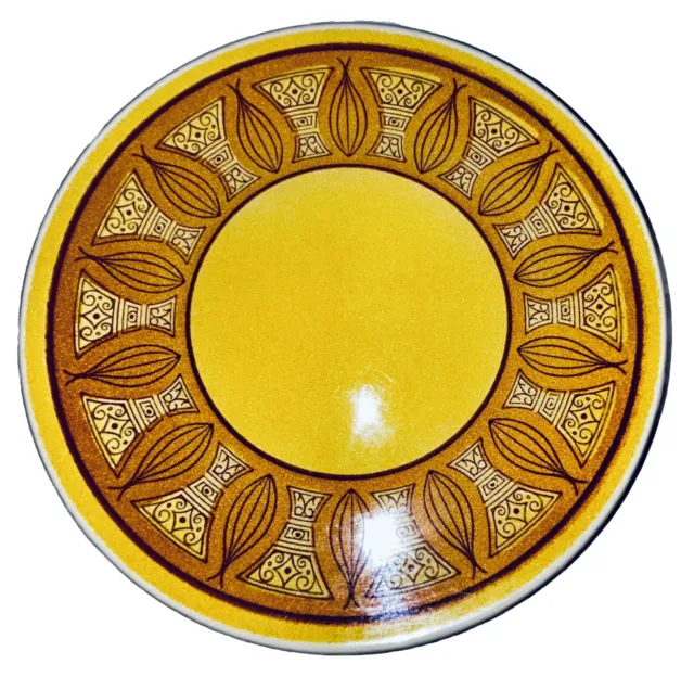 VINTAGE TAYLOR SMITH & TAYLOR Cannes Atomic Onion Honey Gold Dinner Plate