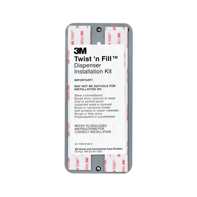 3M Twist 'n Fill Dispenser Installation Kit, Case Of 10