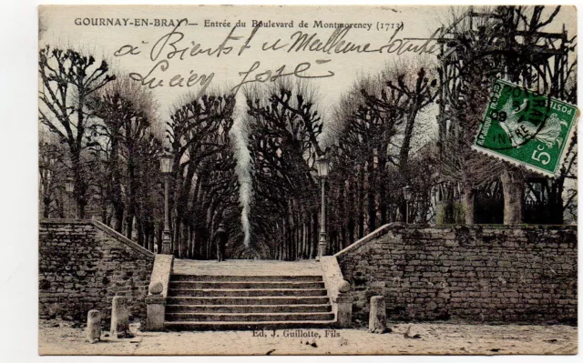 GOURNAY EN BRAYE - Seine Maritime - CPA 76 - le boulevard de Montmorency
