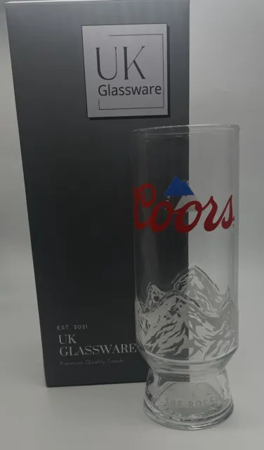 Personalised Engraved COORS LIGHT Pint Beer Glas Brand NEW Gift Box