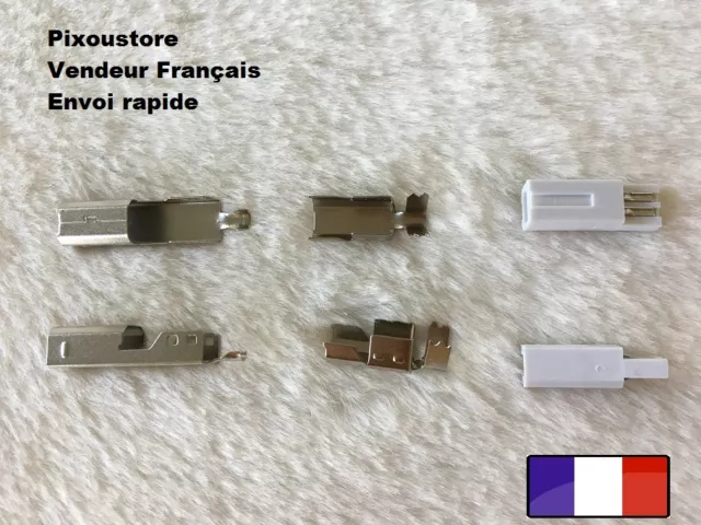 Lot de 5, 10 ou 15  Connecteurs neuf USB "B" mâle droit à souder neuves 8-20