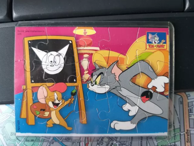 1 Ü Ei Puzzle Tom + Jerry NV 169 mit BPz + Warnhinweis Top kommt ohne Hülle