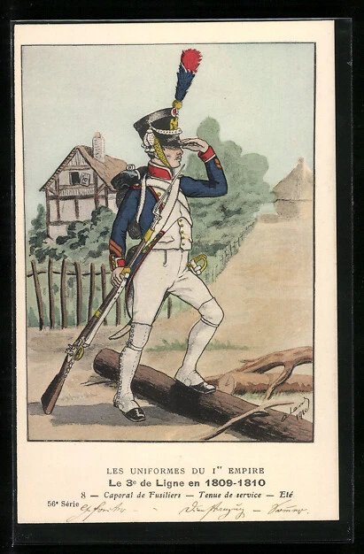 CPA ILLUSTRATEUR LES Uniformes du Ier Empire, Le 3e de Ligne en1809