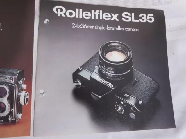 3 Vintage Rolleiflex Brochures SLR 35 Twin Lens Rolleis Studio Light Systems 3