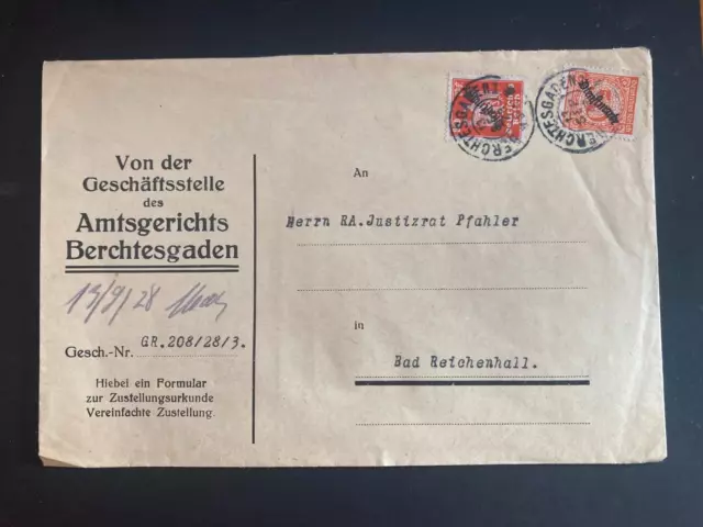 D103 MiF + D107 Geschäftsstelle des Amtsgerichts Berchtesgaden 1928