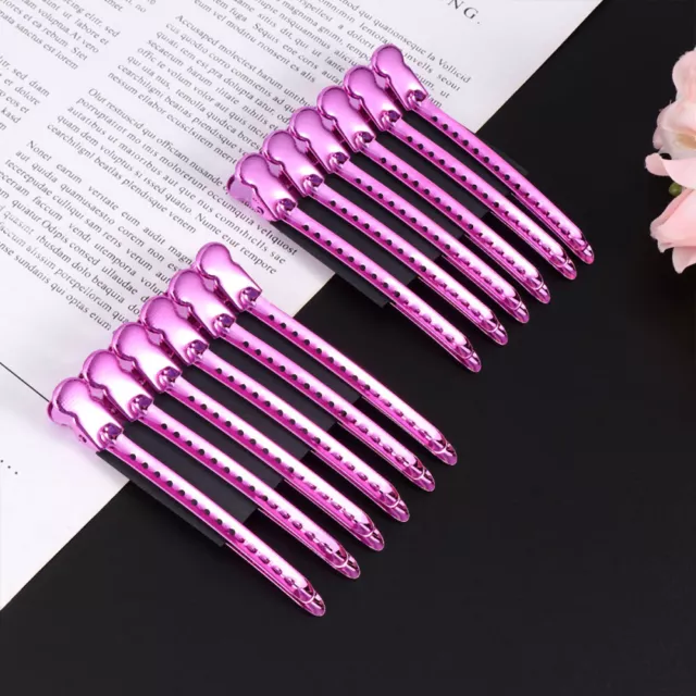 12 Pcs Single Prong Pin Curl Clips Salon Alligator for Hair Fork